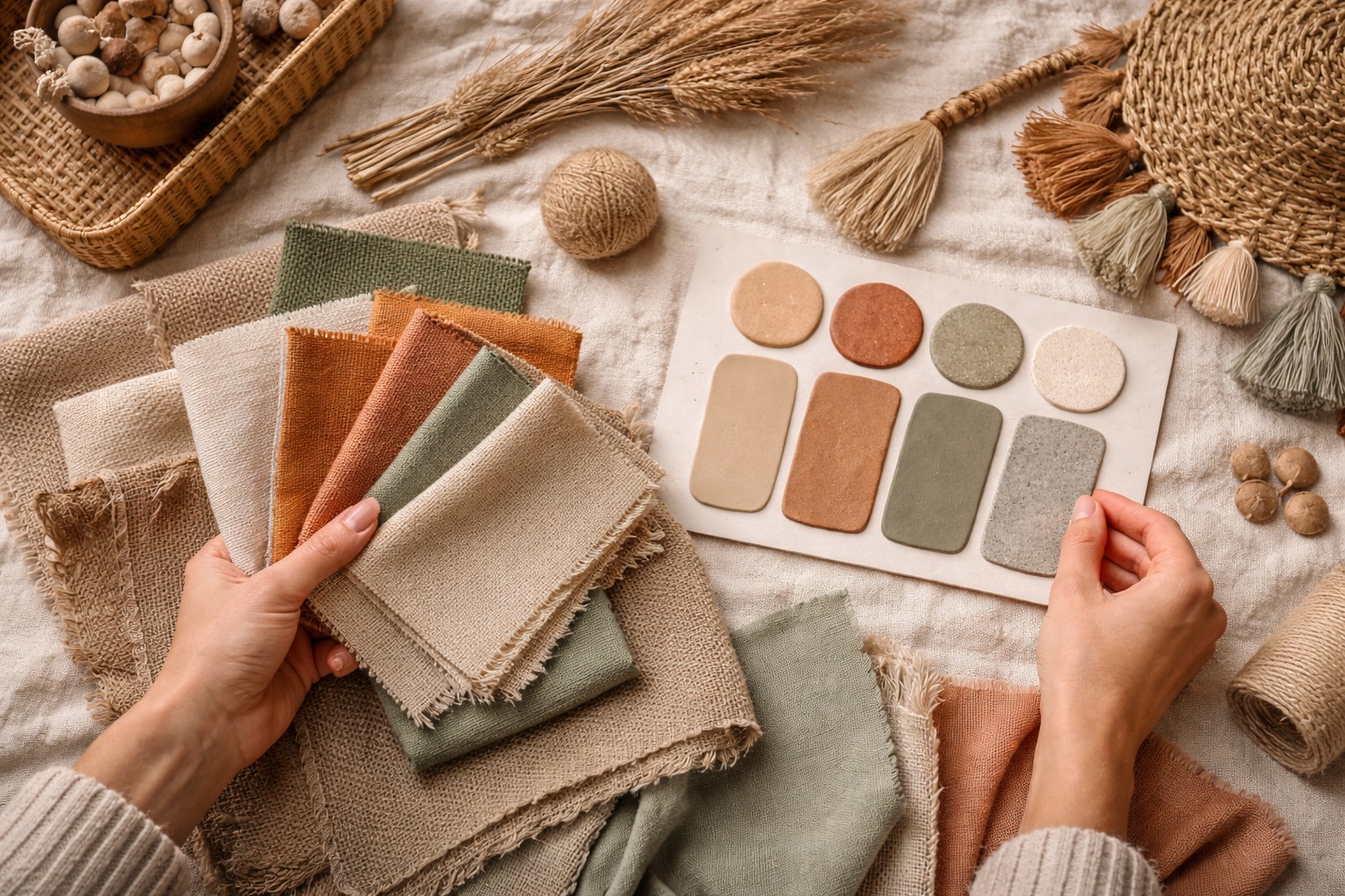 Matières et couleurs bohème